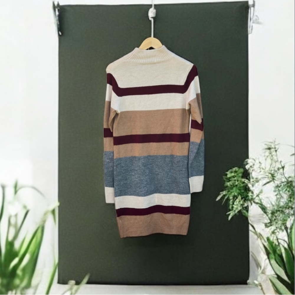 Franceca’s Evane Bold Striped Sweater Mini Dress NWT - Picture 12 of 12